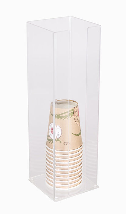 Coffee To Go Becherspender Acryl 1-Fach für Becherstapel in der Gastronomie