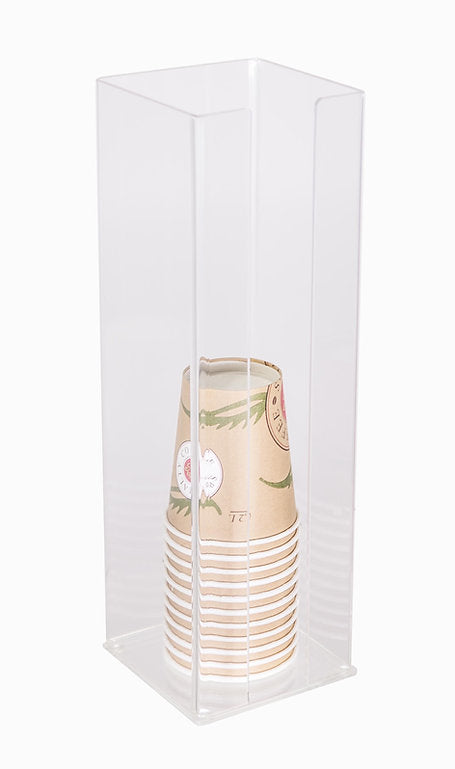 Coffee To Go Becherspender Acryl 1-Fach für Becherstapel in der Gastronomie
