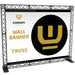 CROWN TRUSS 10 Bannerwand in Schwarz als professionelle Messewand für Messen, Ausstellungen und Promotionstände