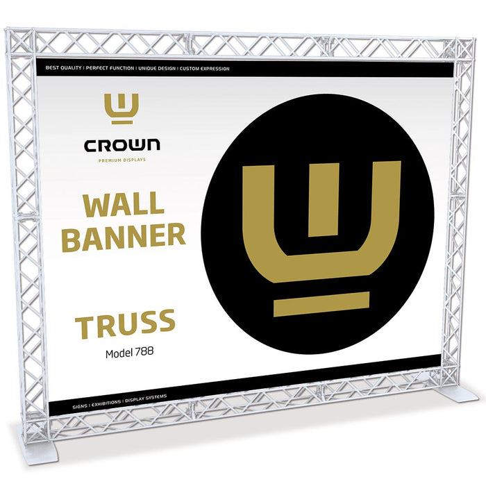 CROWN TRUSS 10 Bannerwand in Weiß für Messestände, Events, Ausstellungen und professionelle Werbepräsentationen