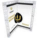 CROWN TRUSS 10 Eckwand Messewand und Bannerwand in Weiß für moderne Messeauftritte und Unternehmenspräsentationen