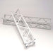 Weißes Traversenprofil der CROWN TRUSS 10 Serie für Messebau, Bannerwände und Präsentationssysteme