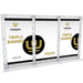 CROWN TRUSS 10 Triple Banner Wall in Weiß mit drei Bannerflächen für Messen, Promotion und Ausstellungen