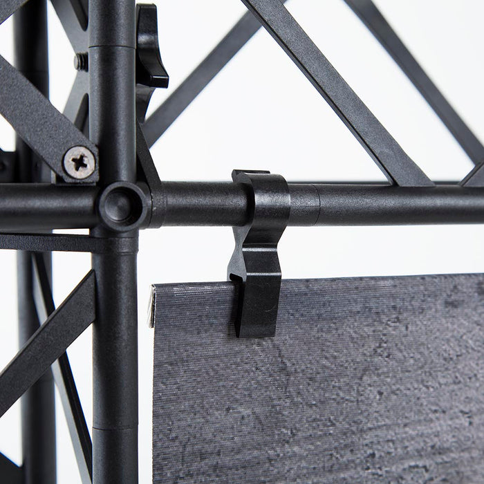 Oberer Bannerclip für CROWN TRUSS 10x10 Messewände und Messetürme in Schwarz