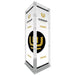 CROWN TRUSS 10x10 Bannerhalter an einem Messeturm mit Werbegrafik