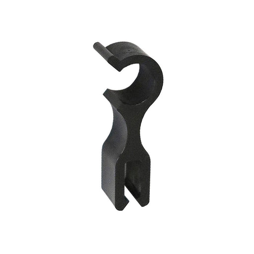 Schwarzer CROWN TRUSS 10x10 Top Clip zur Befestigung von Bannern und Werbegrafiken an Messewänden