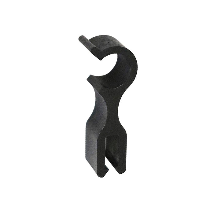 Schwarzer CROWN TRUSS 10x10 Top Clip zur Befestigung von Bannern und Werbegrafiken an Messewänden
