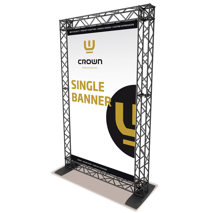 CROWN Truss 15 Messewand Banner Display schwarz 120x212 cm Traversensystem