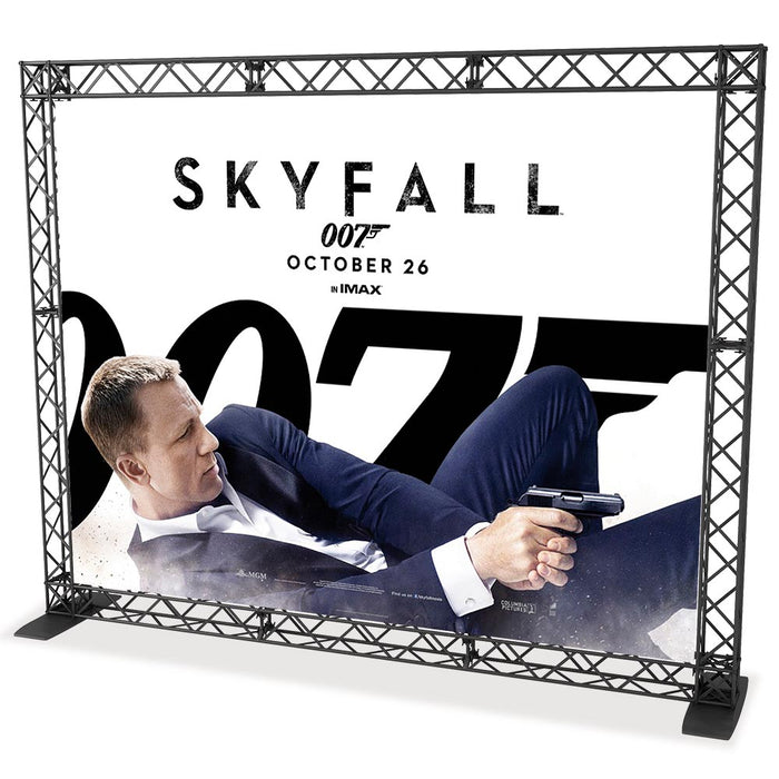 crown truss 15 messewand bannerwand traversensystem freistehend schwarz fuer messestand hintergrundbanner 307x246 cm