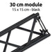 Crown Truss 15 Traversen Modul Schwarz 30 cm für modularen Messebau