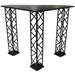 Crown Truss Counter Dreieck in Schwarz, stabile Messetheke 95 x 95 cm, Frontansicht