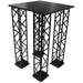 Quadratische Crown Truss Messetheke Schwarz 65 x 98 cm mit Traversensystem