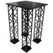 Schwarze Counter Tischplatte montiert auf einem CROWN TRUSS Traversensystem