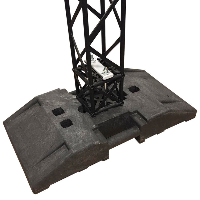 CROWN TRUSS Schwerlastfuß mit montierter Traverse für Outdoor Messewand