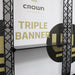 CROWN TRUSS Traversensystem mit Regalhalter und Regalboden im modernen Messebau