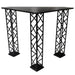 Schwarze Tischplatte 95 x 95 cm für dreieckige CROWN TRUSS Messecounter