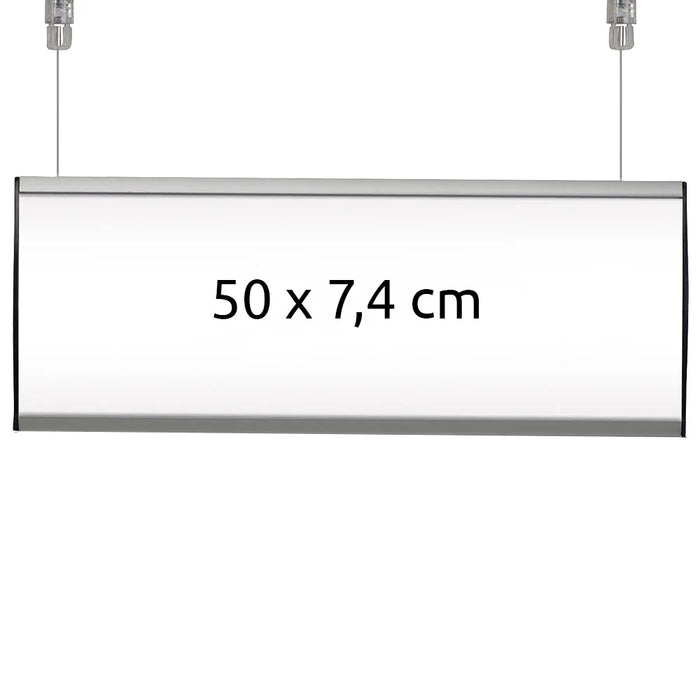 Hängendes Deckenschild 50 x 7,4 cm für Wegweiser, Raumkennzeichnung und Orientierungssysteme