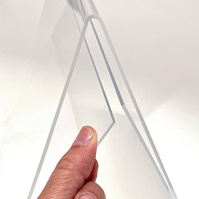 Doppelseitiger A4 Menüaufsteller aus klarem Acryl für Restaurants und Cafés