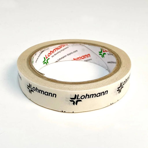 Doppelseitiges Klebeband 19 mm breit mit 10 Meter Rollenlänge für Messebau und Displays