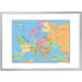 Magnetisches Whiteboard mit politischer Europakarte in Vollfarbdruck