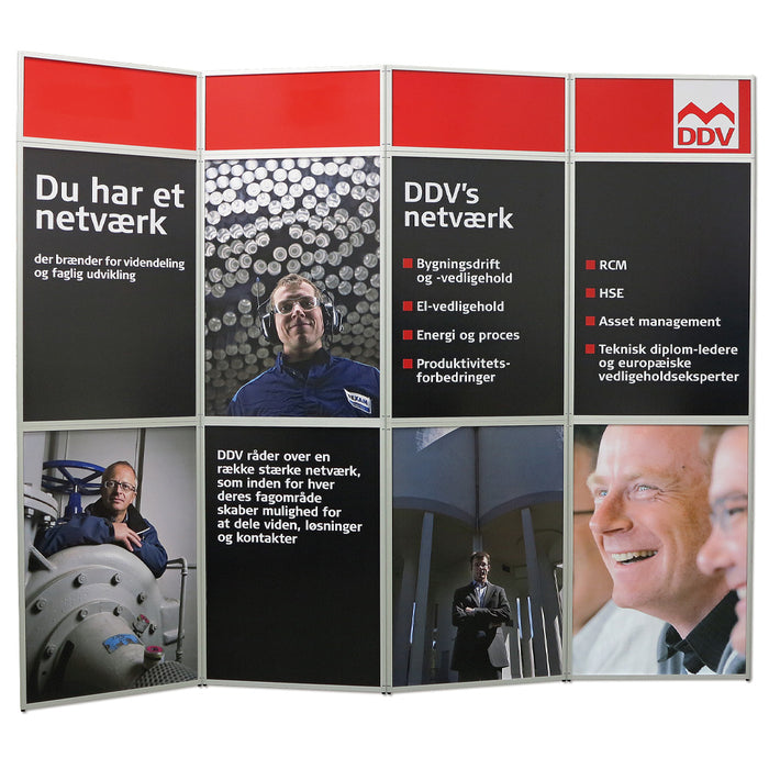 faltbare Messewand Expo Wall 4 Felder mobiles Präsentationssystem mit individuell bedruckbaren Paneelen
