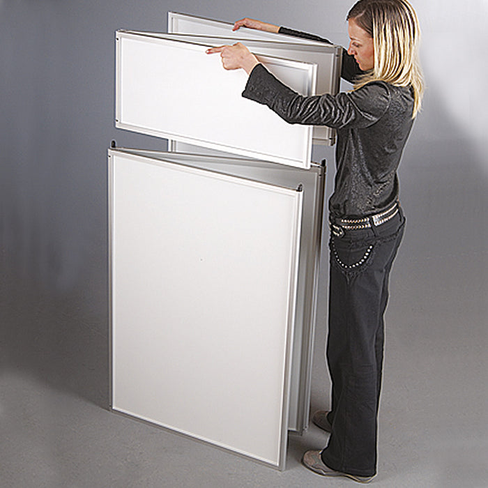 faltbare messewand aufbau position 3 segment system