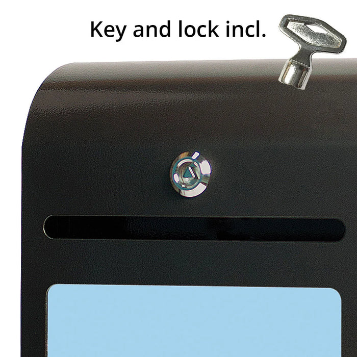 Kundenfeedback Station mit A4 Sichtfenster im Filialbetrieb