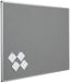 Graue Filz Pinnwand 90 x 120 cm mit Aluminiumrahmen als Notizwand und Informationswand für Büro, Schule und Organisation