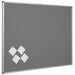 Graue Filz Pinnwand 90 x 120 cm mit Aluminiumrahmen als Notizwand und Informationswand für Büro, Schule und Organisation