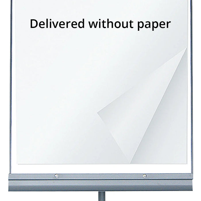 Flipchart mit Papierhalterung für Präsentationsblöcke und großer Schreibfläche für Schulungen und Meetings