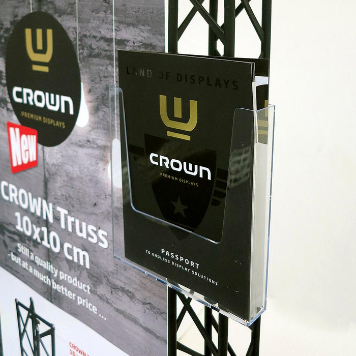 Transparenter Flyerhalter für Crown Truss Display und Messestand