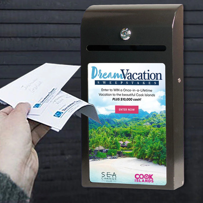 POS Gewinnspielbox für Teilnahmezettel und Couponaktionen