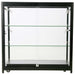Glasvitrine Duo ohne Schrank in Schwarz mit LED-Spots, Frontansicht