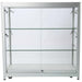 Glasvitrine Duo ohne Schrank in Silber mit LED-Spots, Frontansicht