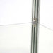 Glasbodenhalter der Glasvitrine Duo ohne Schrank in Silber, Detailansicht