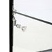 LED-Spot am Glasboden der Glasvitrine Duo Tisch mit Schrank in Schwarz, Detailansicht