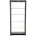 Glasvitrine Duo Tower ohne Schrank in Schwarz mit LED, Frontansicht