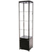 Schwarze Glasvitrine Solo Tower mit Unterschrank und LED-Beleuchtung