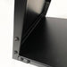 Stabiler Metallstandfuß eines freistehenden Infoständers schwarz