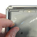 Klapprahmen 14 mm in Silber mit runden Ecken – Transparente Frontfolie über dem Plakat
