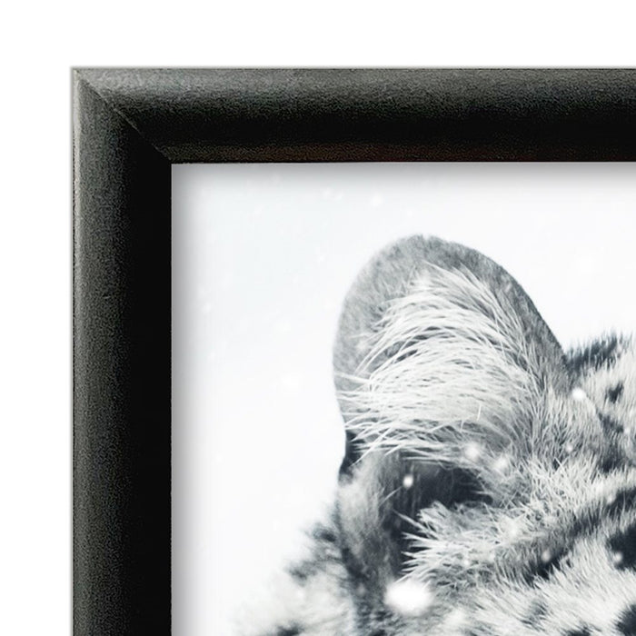 Klapprahmen 25 mm in Schwarz – Ecke des Aluprofils in der Nahaufnahme