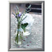 Klapprahmen 25 mm in Silber – mit eingelegtem Plakat, Frontansicht