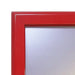 Klapprahmen 32 mm in Rot – Ecke des Aluprofils in der Nahaufnahme
