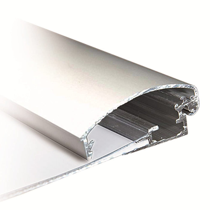 Klapprahmen 45 mm in Silber mit Rundprofil – Aluminiumprofil im Querschnitt