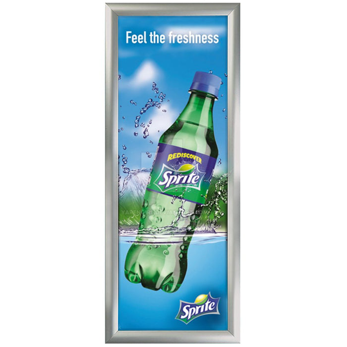 Klapprahmen 45 mm in Silber mit Rundprofil – im Schmalformat 70 x 200 cm