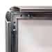 Eckdetail Klapprahmen 25 mm Aluminiumprofil mit Gehrungsecke und Schraube