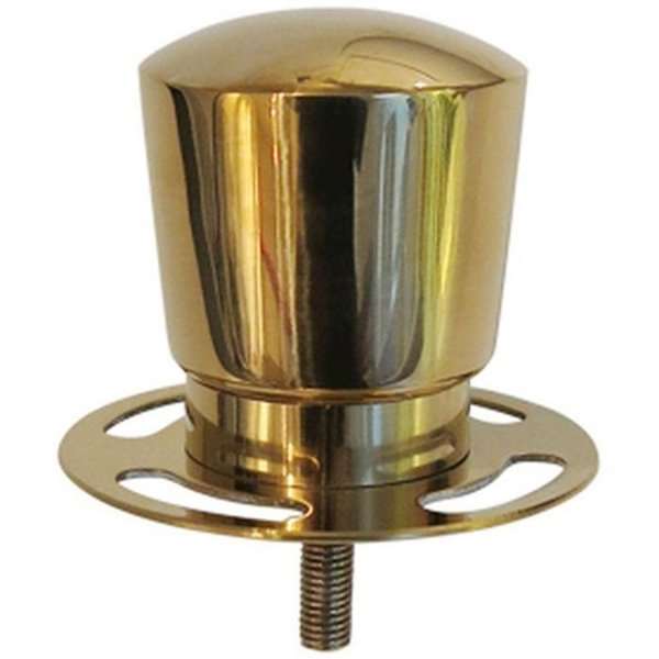 Goldener Kordelkopf mit integriertem Seilhalter für Absperrpfosten