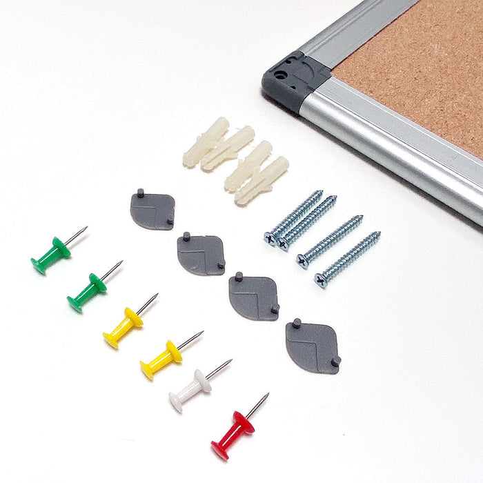 Zubehör Kork Pinnwand Schrauben Dübel und Pinnwandnadeln