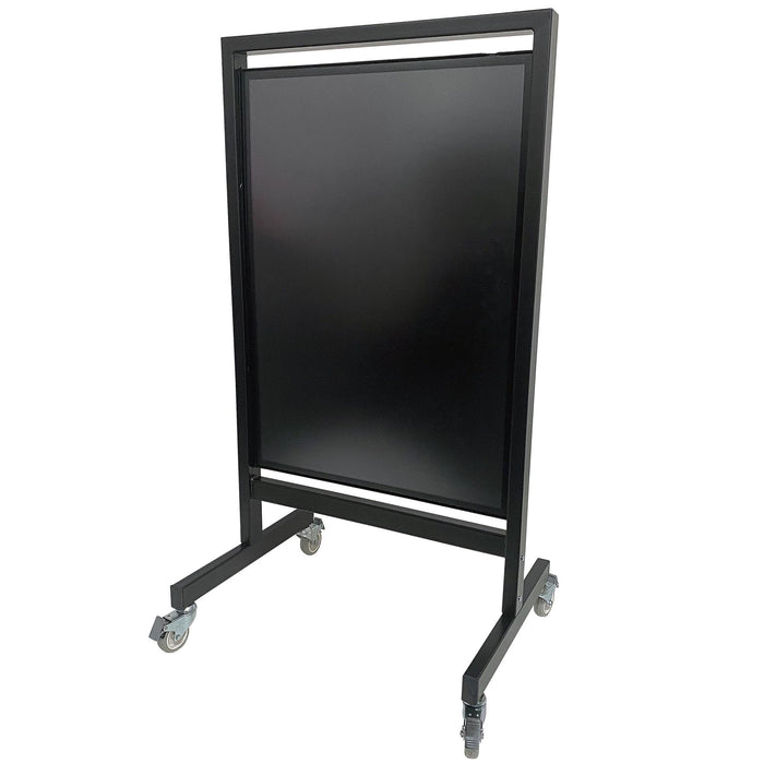 Rückseite Kundenstopper A1 Stahlrahmen schwarz mobil