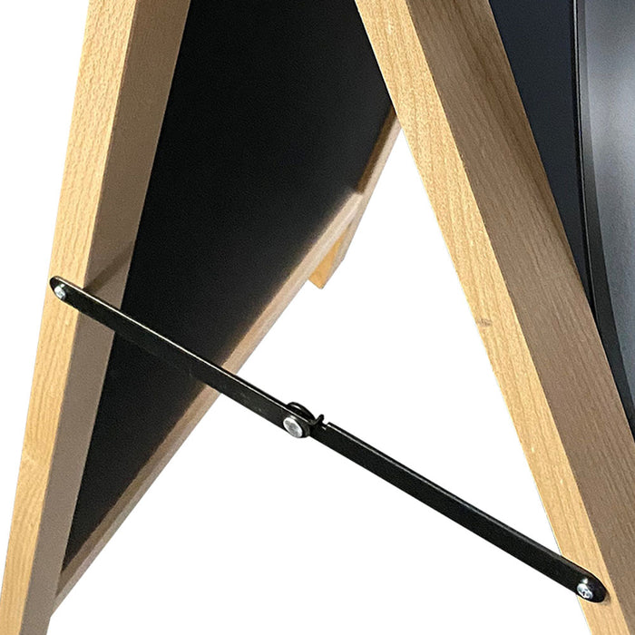 Stabile Standstrebe Kundenstopper Holz wetterfest Kreidetafel Aufsteller Detail